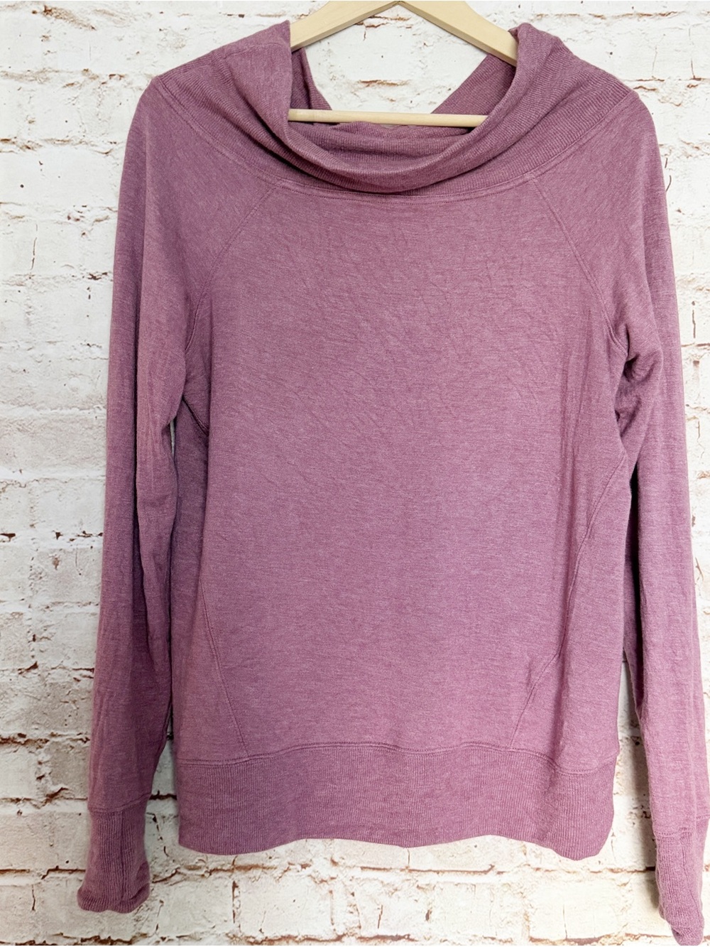 Athleta studio barre cowl neck pullover top